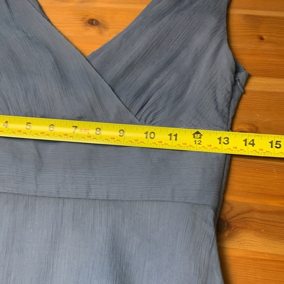 J.Crew Sophia 100% Silk Elegant Blue Sleeveless Dress - Picture 6 of 10